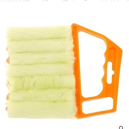 Blind Cleaner 2 Pcs Venetian Blind Cleaner, Window Blind Duster Brush Cleaner Tool Washable Window Shutter Cleaner Tool for Venetian Blinds Air Conditioner and Car AC Vent (Orange)