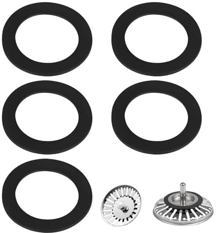 5-Stück Spülbecken Stöpsel Ersatz Dichtung, Universal Dichtungsringe Zubehör, OD 54 mm ID 32 mm Kompatibel mit Franke und Blanco Spüle, Siebkörbchen Reparatur, Ersatzteile für Küchenspüle Abfluss