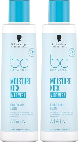 Schwarzkopf Professional Bonacure Moisture Kick Conditioner Haarspüllung Normales Trockenes Haar Vegan Glycerol Hydratisiertes Haargefühl Verbesserte Handhabbarkeit Elastizität Entwirrend 200 ml