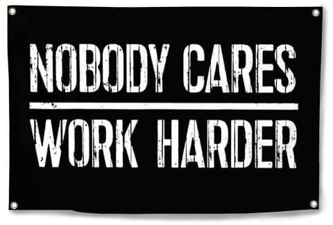 Iron Paradise Flagge, doppelseitig, 90 x 152 cm, für drinnen und draußen, Banner, Dekoration für Wand, Fitnessstudio, 4 Messingösen