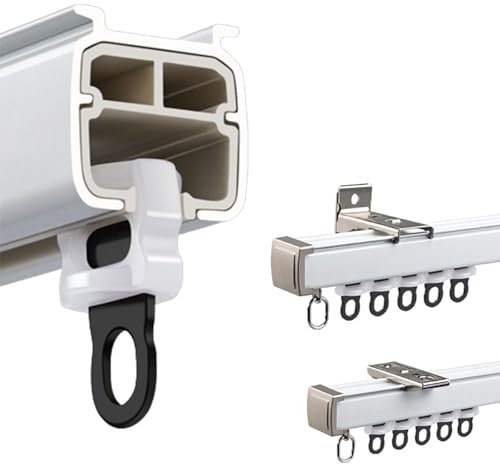 GLMGBP Aluminium-Deckenvorhangschienen-Set, XL-Größe für Vorhänge, Gardinen und Raumteiler.99