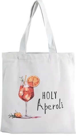 Yphzmtz 1 Stück Aperol Geschenk Tasche, 40x35cm Baumwollbeutel, Holy Aperoli Tote Bag, Ideal für Frauenpartys, Strandpartys, JGA, Cocktail Liebhaberinnen