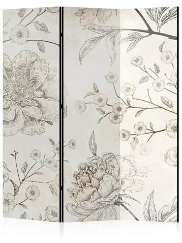 LUMASOUL Paravent einseitiger - Paravent Raumteiler Innen - Natur Motiv - 135x172 cm