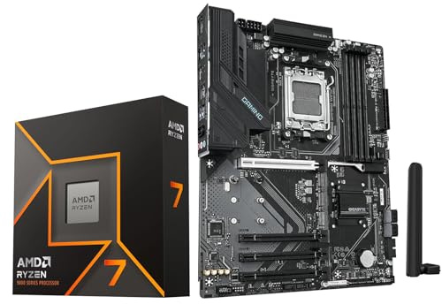 MICRO CENTER AMD Ryzen 7 9700X CPU Prozessor mit GIGABYTE B850 Gaming WiFi Motherboard (ATX, DDR5, 3X M.2, PCIe 5.0, USB-C, WIFI6)