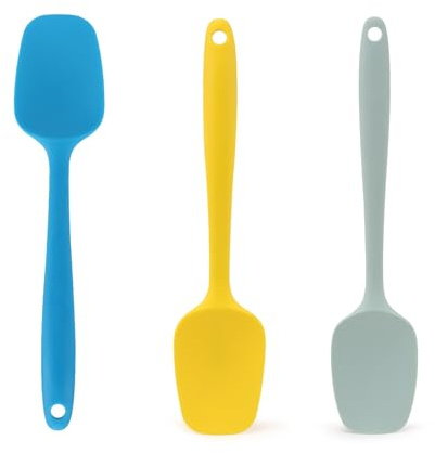 GREATRICH Spatola Leccapentole Silicone, Cucchiaio Silicone Cucina, Marisa da Cucina, Set di 3, Resistente al Calore 250°C, Senza BPA, Design Senza Cuciture, Utensili da Cucina in Siliconei