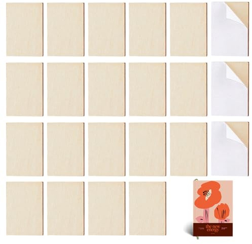 PH PandaHall 50 Stück Miniatur Bücher Selbstklebend Aus Holz Mini Buch Winziges Miniaturbuch Für Miniatur Bücherregale Dekoration Bibliotheksszene 33x23x3mm