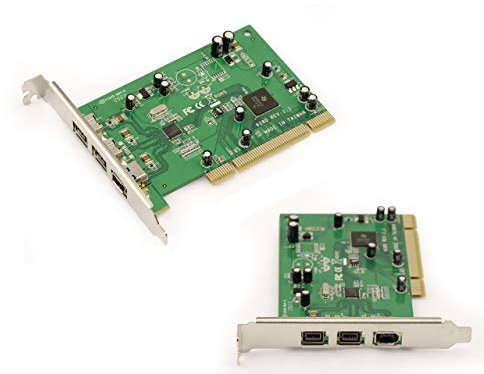 KALEA-INFORMATIQUE Tarjeta controladora FireWire 800 IEEE1394B y 400 IEEE1394A en Ranura PCI con 2+1 Puertos y chipset TI SN082AA2