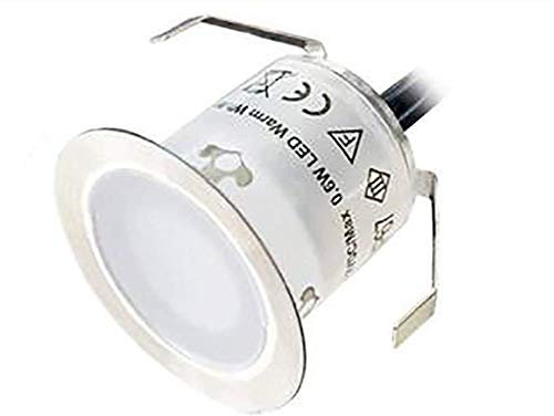 Weiqiao® - 10 faretti LED da incasso, luce RGBW, diametro 22 mm, impermeabile, IP67, illuminazione decorativa da parete per terrazzo, sentiero, parete, giardino, esterno