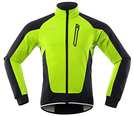Lixada Herren Fahrradjacke, wasserdicht, winddicht, Thermofleece, Fahrrad, Jersey, MTB, Fahrrad, Reiten, Rennen, Herbst, Winter, Jacke, Mantel, geeignet für Radfahren, Laufen, Bergsteigen