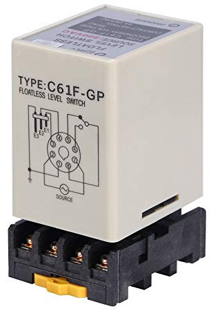 Schwimmerloser Füllstandsschalter,C61F-GP Schwimmerschalter Schwimmerloser Füllstandsschalter Controller mit Sockel AC50/60Hz C61F-GP Schwimmerpumpe