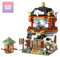LOZ 1743 Building Blocks Chinese Market Series Architecture Model Inn Creative Educational Toy Construction Toy
