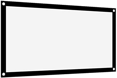 Projektor-Leinwand, 40 Zoll / 60 Zoll / 72 Zoll / 84 Zoll / 100 Zoll / 120 Zoll 16:9 HD Verdicken Tragbare, Knitterfreie, Weiche Weiße Polyester-Projektionswand mit Doppelseitigem Vorhang(72 Zoll)