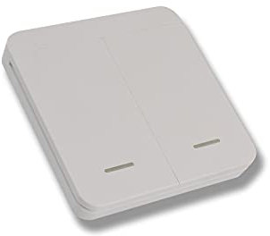 EcoStar 433 MHz - Pulsador inalámbrico para interiores (2 canales, interruptor de pared e interior)