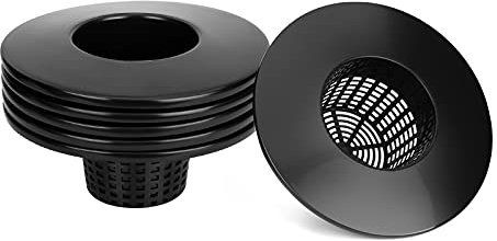 Tectsia 5 Pack Net Pots 30cm for 5 and 3.5 Gallon 15L 20L Bucket Net Pot Lids, Wide Lip Hydroponic Lids, DWC Basket Lids for 5 Gallon Bucket