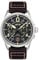 AVI-8 Herren 42mm Spitfire Lock Chronograph Midnight Oak Japanische Quarz-Fliegeruhr mit Lederarmband AV-4089-01