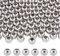 DICOSMETIC 100 Stück Edelstahl Zwischenperlen 8mm Quetschperlen Glatte Runde Perlen Europäische Lose Perlen 4mm Große Loch Perlen Paracord Perlen Für Schmuckherstellung DIY Armbänder Halsketten