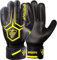 Sportout Torwarthandschuhe mit Fingersave, Fußballhandschuhe, Torwarthandschuhe Herren, 4mm Latex, für Kinder, Erwachsene und Jugendliche (Schwarz-Gelb, 6)