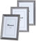 VictoR Vintage Bilderrahmen „Rubens“ 3er Set in 21x30 cm (A4) Schwarz Silber - Leiste: 30x20mm - Echtglas - Fotorahmen Barock - Bilderrahmen 20x30 Vintage - Fotorahmen A4 Schwarz