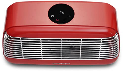 Thomson Fifty Chauffage numérique en céramique vintage 1500 W Rouge