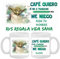 Taza Personalizada con Nombre y dibujo de Baby Yoda. Café Quiero Si No A Trabajar Me Niego. Regalo Original y Gracioso.