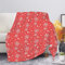 Amzbeauty Sofadecke mit Schneeflocken-Motiv, bedruckt, 130 x 150 cm, Rosa