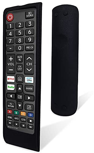 Protective Remote Control Case Compatible with Samsung TV Remote – Eco Silicone Cover, Shockproof, Dustproof, Washable (Black)