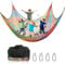 MENAYODA Kletternetz Spielplatz, Schwerlast Doppellagiges Schutznetz Kinder Klettergerüst Schaukel, Kletternetz Kinder Fallschutznetz für Spielplatz Outdoor Indoor Garten (Irisierend, 3x4,5M)