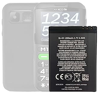 HIGHAKKU Ersatzakku Batterie BL-4D kompatibel mit Brondi Amico Chic, Ci Sento, Sicuro Smartphone cellulare