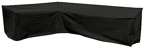 Stronrive Housse pour Jardin Forme en V, Housse Salon Jardin Angle Exterieur, Imperméables en Tissu Oxford 210D pour Canapé d'angle D'extérieur AiÀ Prolonger La Vie des Meubles 210x270x90cm