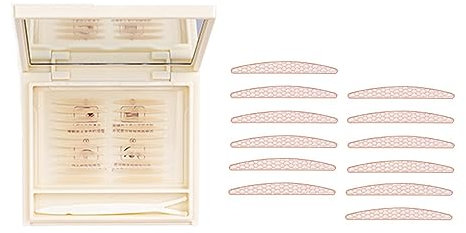 Kleberfreier unsichtbarer doppelter Augenlidaufkleber, Streifen zum Augenlid-Lifting, Augenlid Stripes Unsichtbar, Kleberfreie Augenlidsticker, Schlupflider Stripes zur Lidstraffung (120PCS Crescent)