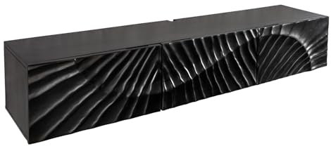 riess-ambiente.de Massives TV-Board Scorpion 160cm schwarz Mangoholz hängend Lowboard