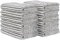 SINLAND Microfiber Face Towels Ultra Soft Facial Washcloths Face Cloth 12Inch x 12Inch 12 Pack Grey Stripe