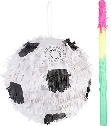 VICASKY Fußball-Pinata Mit Pinata-Stab 2 Stück Fußball-Pinata Fußball-Pinata Für Geburtstagsfeier Sport-Themenparty-Dekoration