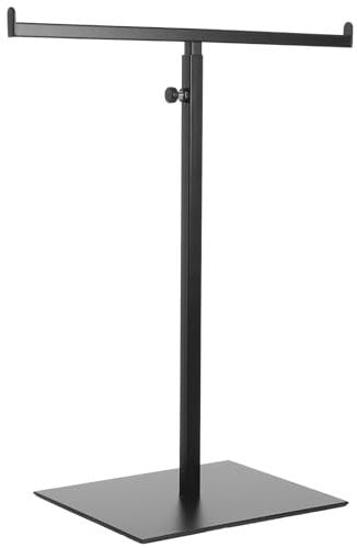 DEARMAMY T-Förmiger Ausstellungsständer Handtaschen-Ausstellungsständer Edelstahl Verstellbarer Handtaschenständer Doppelhakenhalter Halskette