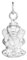 SUGARKITTEN LONDON Anhänger aus Sterlingsilber, 3D-Ganesha, Ganesha, Elefant, Hindu-Gott, Anhänger, Small, Sterling-Silber, Kein Edelstein