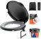 PAHTTO Portable Toilet Seat for 5 Gal Buckets, Camping, Hiking, Emergency, Car, Boat with Soft Cushion, TP Holder, Rotatable Lid, Black
