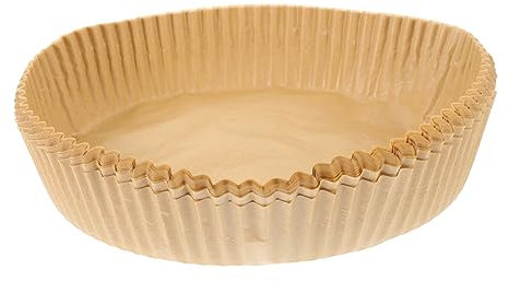 COLLBATH 100 Stück Backpapier Schalen Für Airfryer Hochtemperaturbeständig Antihaftbeschichtet Zum Backen Und Servieren