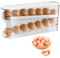 BDHYYM Hueveras para Frigorifico,Organizador Huevos Nevera,Dispensador de Huevos para Nevera,Organizador de Huevos para Nevera,Caja de Almacenamiento de Huevos,Soporte para Huevos Nevera para Cocina