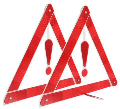 Mobestech 1 Satz Warnschild Verbandskasten Auto 2024 Geprüft Auto Warndreieck Fackeln Notstraße Rutschtraktor Abschlepper Autos Auto-sicherheitsdreieck Automatisches Warndreieck Plastik 2st