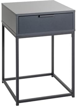 HAKU Möbel Konsole, anthrazit, schwarz, Metall, Spanplatte - Maße: B 40 x H 60 x T 40 cm, Style: Modern
