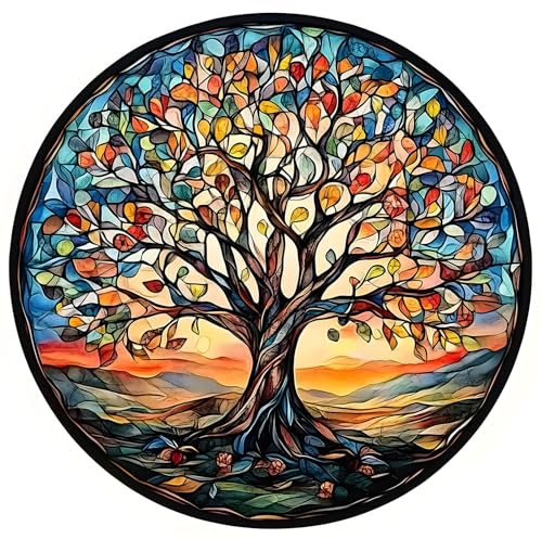MXJSUA Diamond Painting Kit pour Adulte Débutant, Arbre De Vie 5D Diamant Painting Images Ronde Diamond Peinture Diamant Adulte, Cristal Débutant Art Set pour Décoration Murale Maison 30x40cm