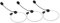 HEMOTON 3pcs Fake Headset Toy Microphone Headset Props for Cosplay Party Music Lovers