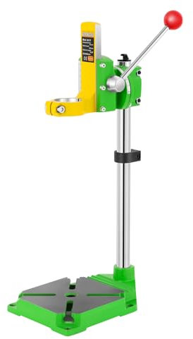 Bench Drill Press Stand, Drill Stand with Vice, Adjustable Depth Stop, for Power Drills with a Collar Diameter of 38 mm or 43 mm, for Assisting Drilling in Home or Store Etc