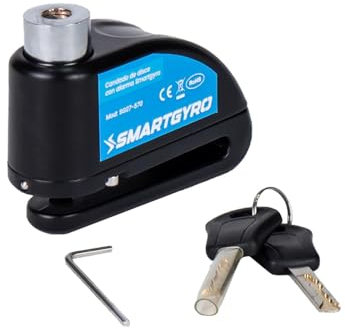 SMARTGYRO CEPO DE DISCO CON ALARMA - Incluye 2 llaves. 110 dB