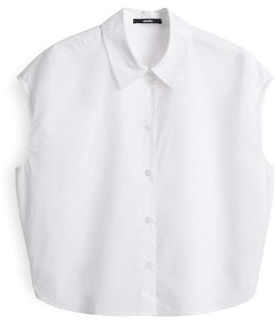 someday Damen Blusentop | ZIMMA Regular Hemdbluse aus Baumwollpopeline White, 36
