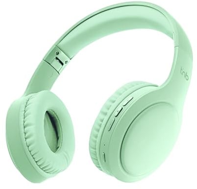 T'nB Tonality ANC - Casque Bluetooth sans Fil, Réduction de Bruit | Bluetooth 5.1, Autonomie jusqu'à 42 Heures, Micro Intégré, Pliable, Vert Menthe