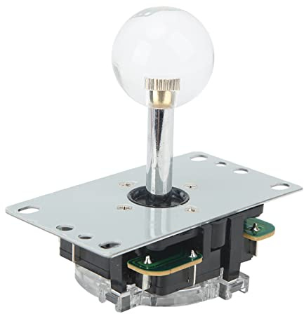 Taidda Bastone da Combattimento Joystick Fai-da-te con Joystick 3D per Giochi, Sensazione di Mano Leggera per Giocatori Console, ABS, Materiale Metallico per Giocatori (Trasparente)
