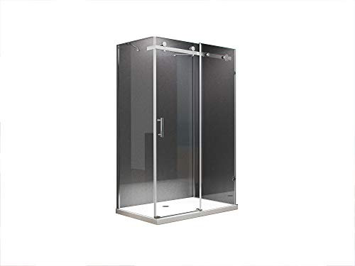 BuyLando.Shop [Typ-Ida] U Form Duschkabine Schiebesystem - Dusche - ESG - Variationen (100x80x195cm)