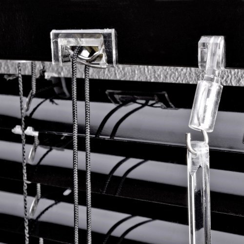 WR-Design Alu Jalousie schwarz - Breite 50 bis 240 cm - Höhe 160/220 cm - Tür Fenster Rollo Jalousette Aluminium Fensterjalousie Lamellen Metall (120 x 160 cm)