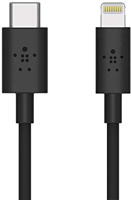 Belkin Cavo USB-C con Connettore Lightning Boost Charge, Cavo con Certificazione MFi, Ricarica Rapida, per iPhone, MacBook, iPad, 1.2 m, Nero